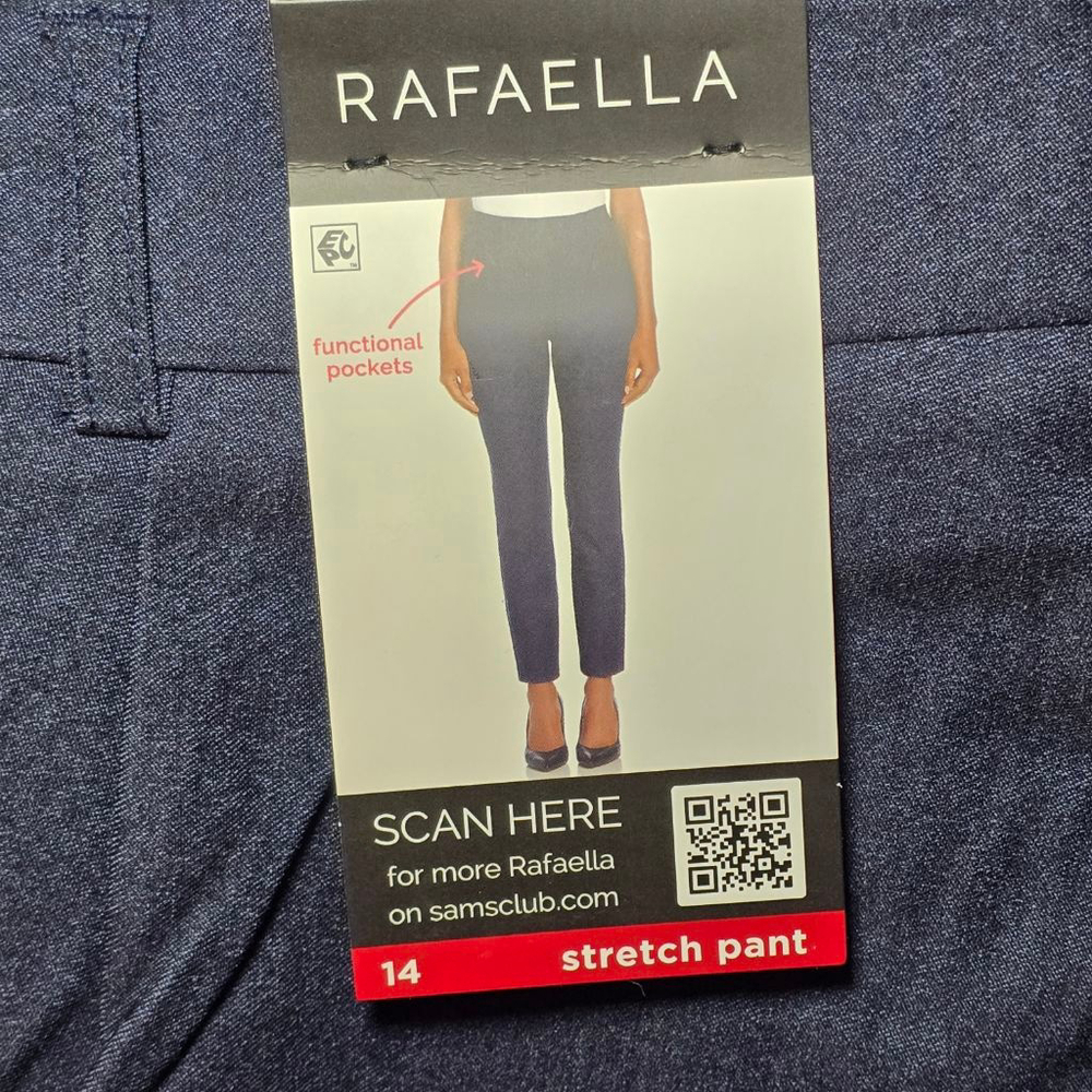 Women's Rafaella Navy Plus Size 14 Ankle & Cropped Stretch Pants - Picture 4 of 7